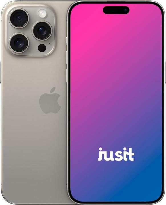 jusit iPhone 15 Pro Max (256 Go, Titane naturel, 6.70", 48 Mpx, A / Comme neuf)