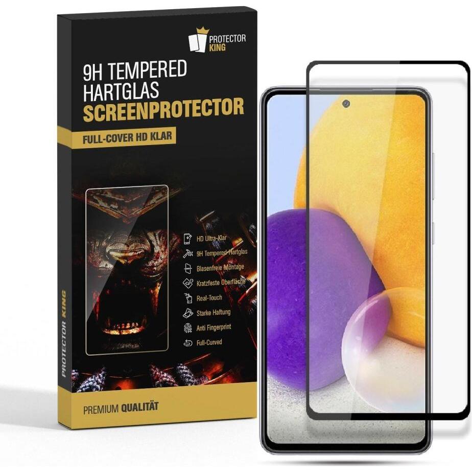 Protectorking 1x echtes Tempered 9H Panzerhartglas 3D KLAR (1 Stück, Samsung Galaxy A53), Smartphone Schutzfolie