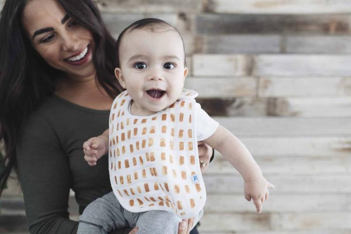 Produktbild little unicorn Cotton Muslin Classic Bib 3 Pack - Tropical Leaf