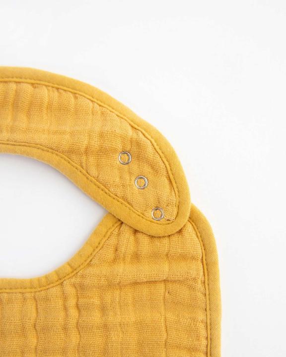Produktbild little unicorn Cotton Muslin Classic Bib 3 Pack - Mustard