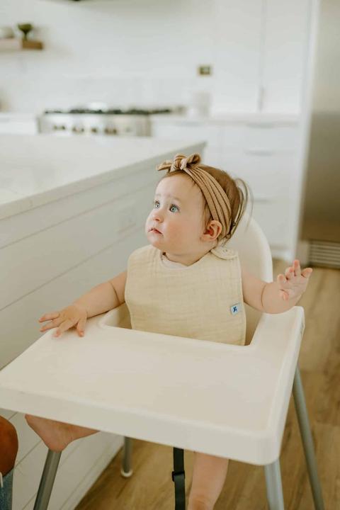 Produktbild little unicorn Cotton Muslin Classic Bib 3 Pack - Mustard