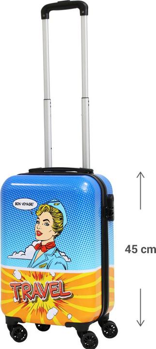 ProWorld Trolley, hard-shell case, retro design (27 l)