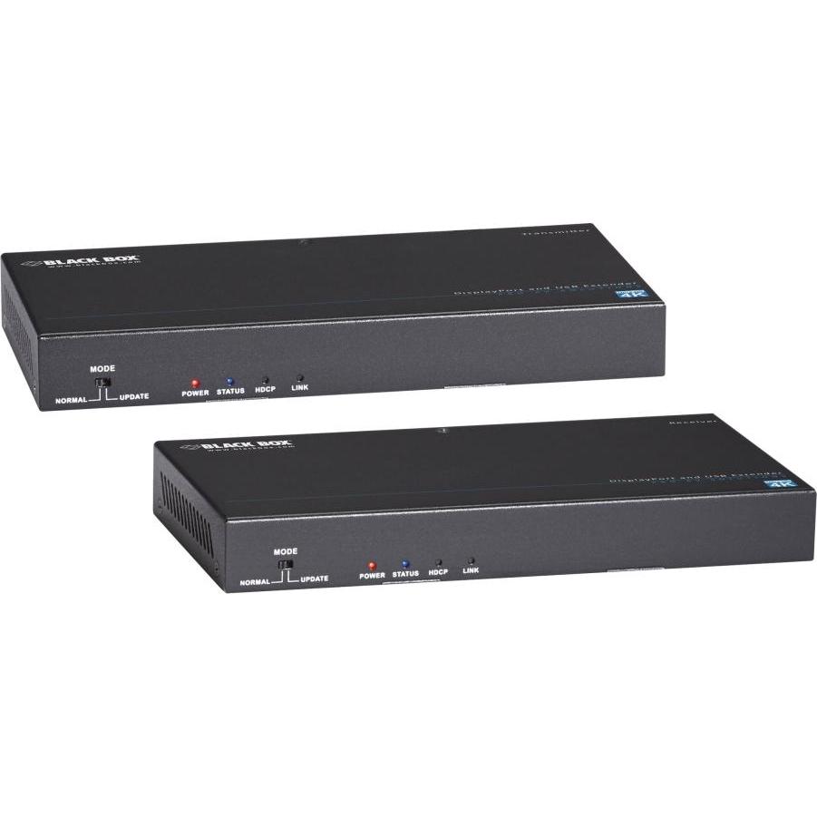 Black Box Receiver + Transmitter - vid (Extender), Audio Adapter, Schwarz