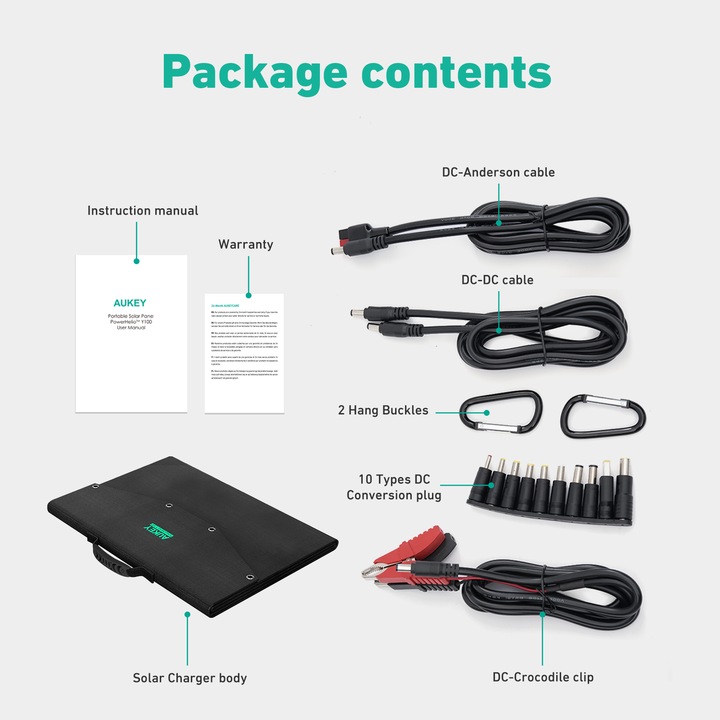 Immagine prodotto Aukey PowerHelio Y100 (100 W, 3.80 kg)