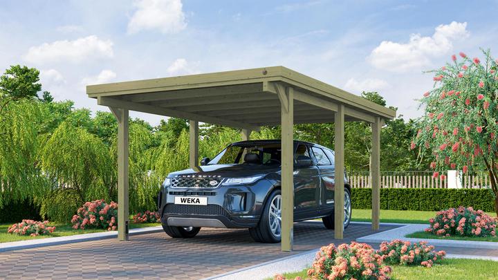 Produktbild Weka Holzbau Flachdach Einzelcarport 617 Gr.1 ohne Dacheindeckung