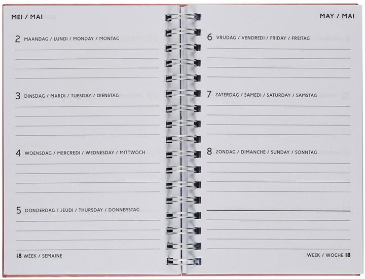 Produktbild Brepols Agenda Floral & Leaves 2023 707759940 (assortiert), 1W/2S, 10x15cm (10 x 15 cm, Deutsch, Englisch, Französisch, Niederländisch)