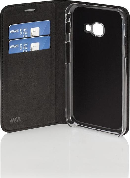 Actual product image Wave BookCase -suojakotelo, Samsung Galaxy Xcover 4 / 4S, musta (Samsung Galaxy Xcover 4)