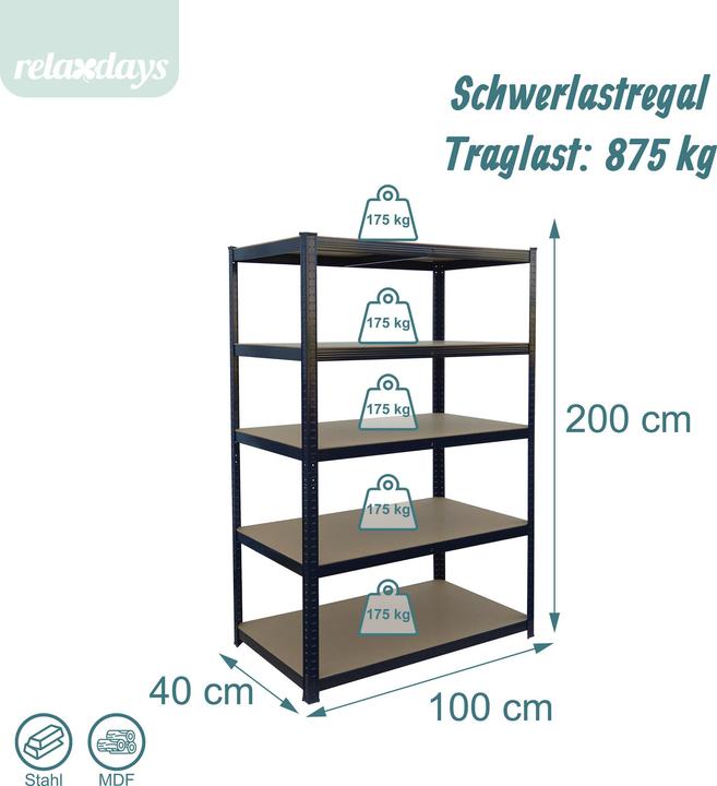 Produktbild Relaxdays Schwerlastregal