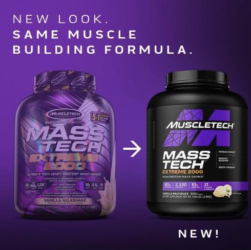Produktbild Muscle Tech MuscleTech Mass Tech Extreme 2000 (Vanilla Milkshake, 1 Stk., 2724.70 g)