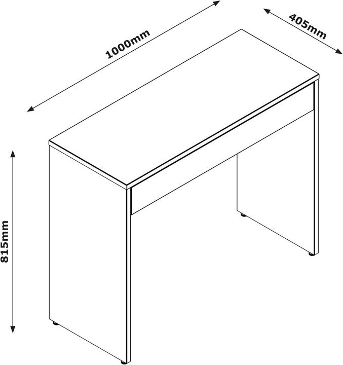 Actual product image Composad Elegant Modern Desk with Drawer, PC Workstation for Compact Spaces (100 x 40.50 x 81.40 cm)