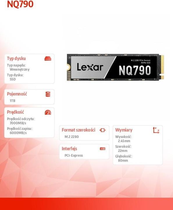 Actual product image Lexar NQ790 (4000 GB, M.2 2280)