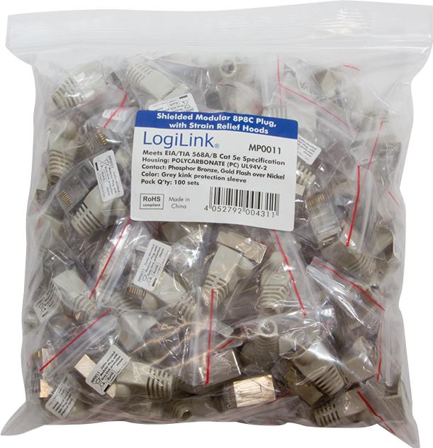 Produktbild LogiLink RJ45 Steckverbinder 5e, geschirmt (FTP, CAT5e)
