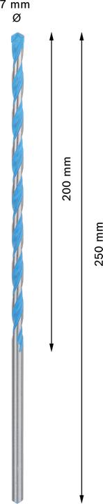Produktbild Bosch Professional Zubehör EXPERT CYL-9 MultiConstruction Bohrer, 7 x 200 x 250 mm (7.0 Millimeter)