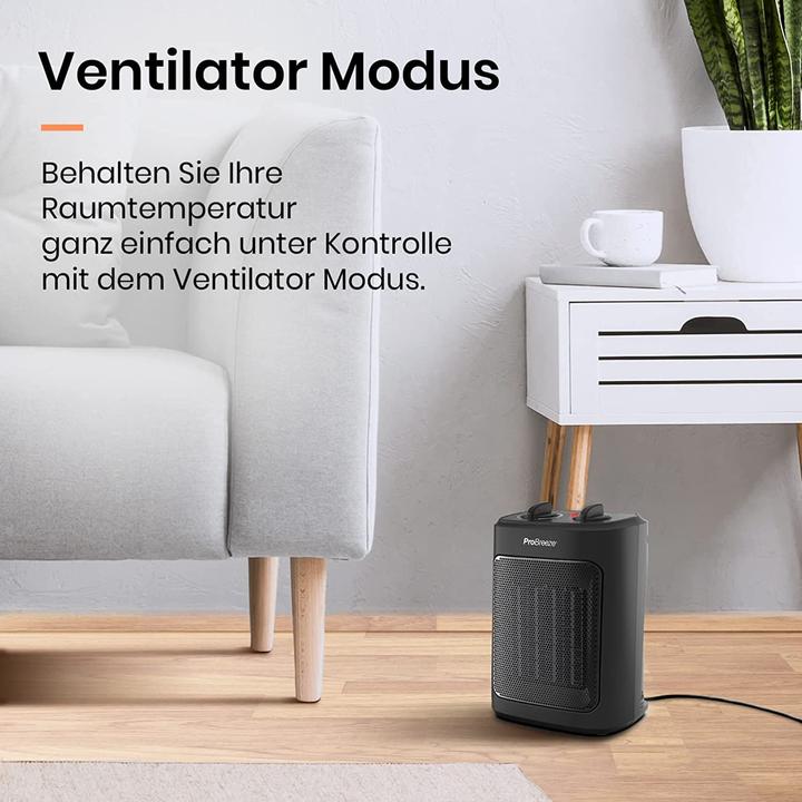 Image du produit Breeze Mini radiateur soufflant céramique 2000W noir (2000 W)