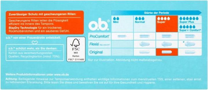 Actual product image o.b. Original Super (16 x)