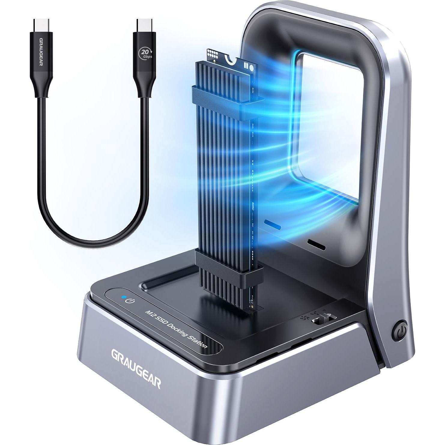 Graugear Docking Station für M.2 NVMe/NGFF SSD USB 3.2, Accessori per disco rigido