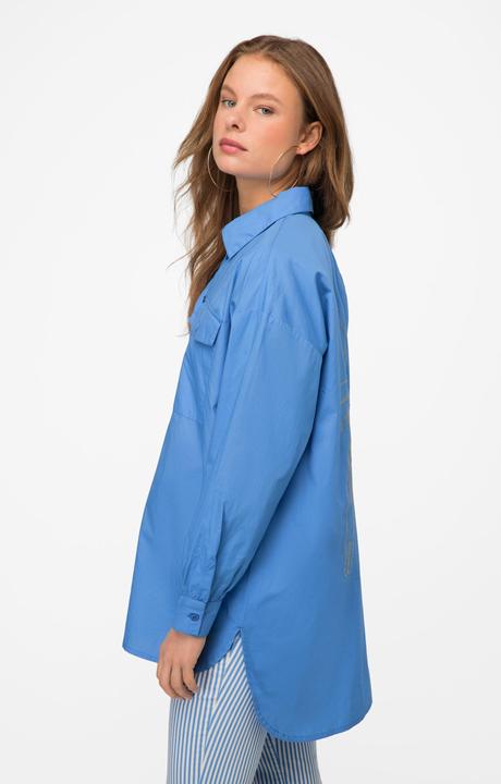 Produktbild Laurasøn Hemdbluse, Hemdkragen, gerundeter Saum, Langarm (L)