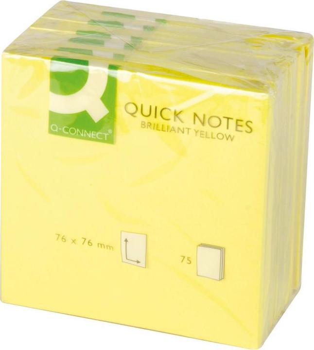 Produktbild Q-Connect Haftnotizen Quick Notes neon (76 x 76 mm)