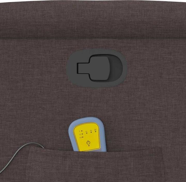 Actual product image VidaXL Massage chair with stand-up aid dark brown fabric