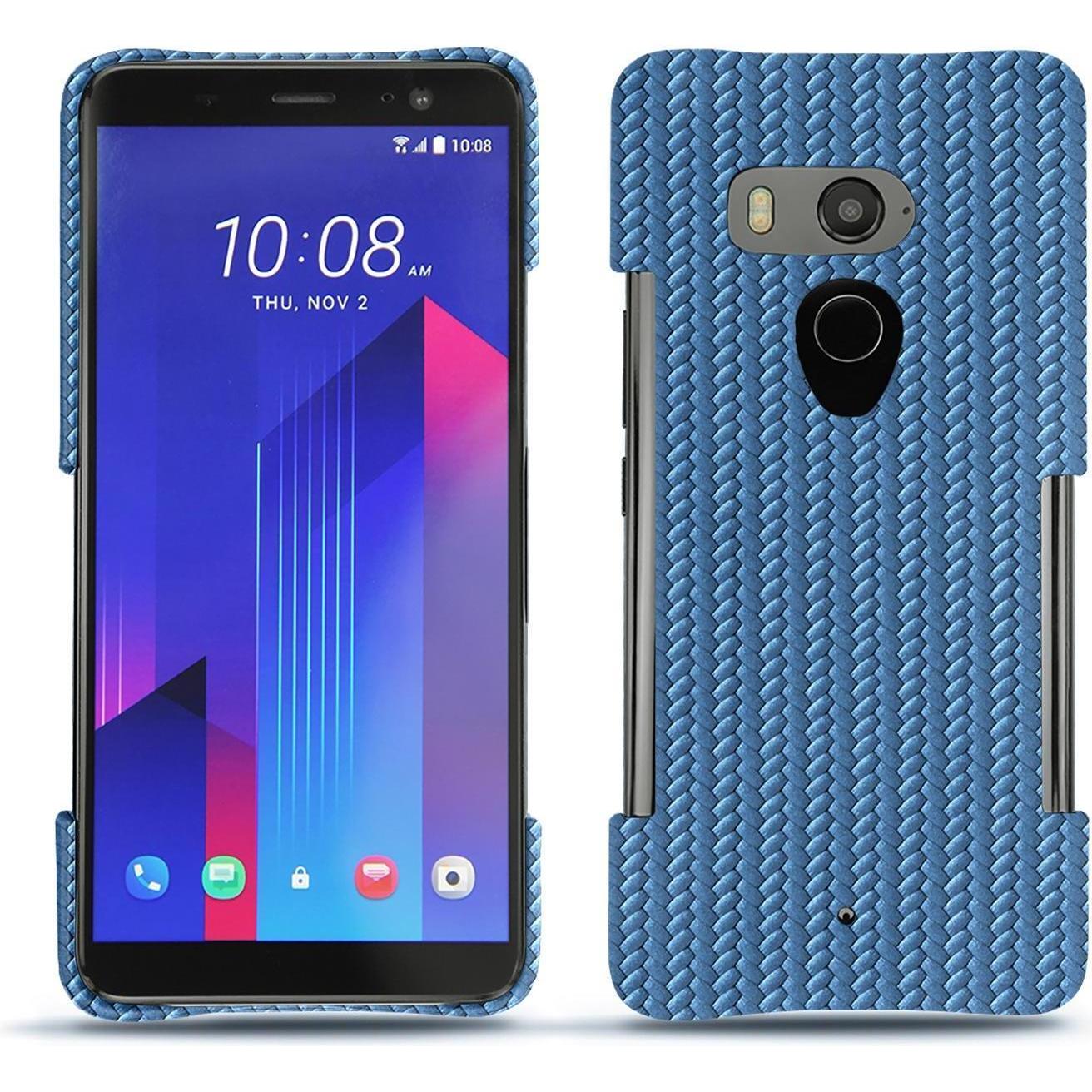 Noreve Lederschutzhülle (HTC U11+), Smartphone Hülle, Blau