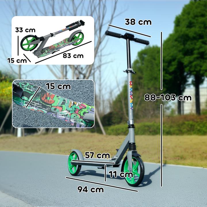 Actual product image Aiyaplay Kinderscooter Kunststoff, Metall Grün