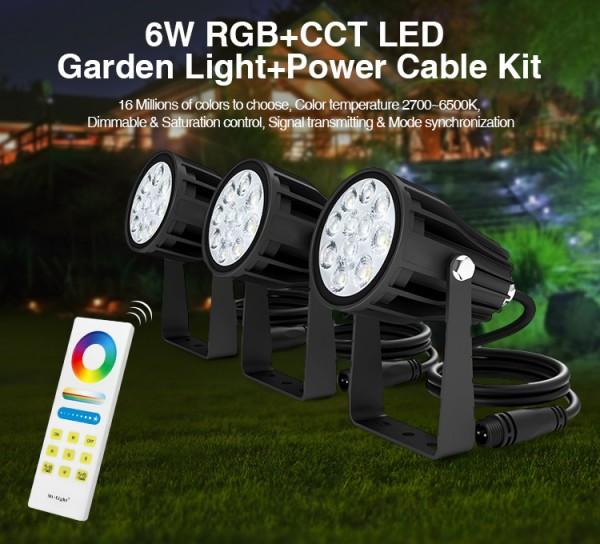 Actual product image Milight Set of 3 Wireless Smart LED Garden Spots 6W (550 lm, IP66)