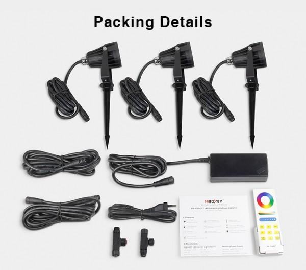 Actual product image Milight Set of 3 Wireless Smart LED Garden Spots 6W (550 lm, IP66)