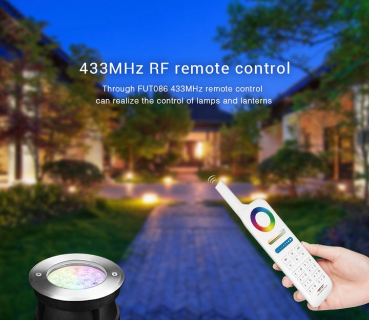 Image du produit Milight Encastré de sol à LED 9W sans fil RGB+KW/WW 24V (600 lm, IP68)