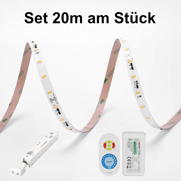 Image du produit Lumina Swiss Kit bande LED 20m HD Long 715lm/m Neutre 24V IP20 Deluxe (Blanc neutre, 2000 cm, Intérieur)