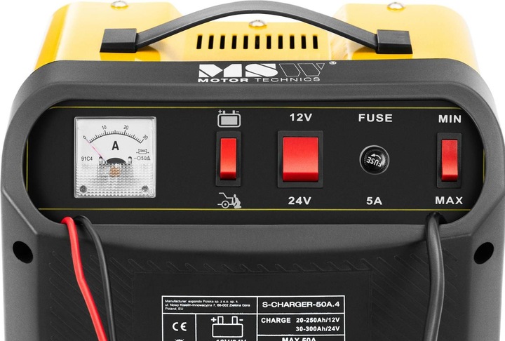 Actual product image MSW Car Battery Charger - jump start - 12 / 24 V - 45 A (12V, 24V, 45 A)