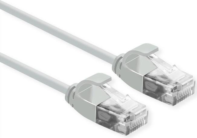 Actual product image Roline UTP DataCenter Patch Cable Cat.6A, LSOH, slim, gray, 1.5 m (U/UTP, UTP, CAT6a, 1.50 m)