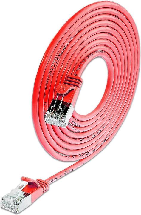 Produktbild Wirewin Slim Pachkabel: F/FTP, 7.5m, rot (U/FTP, CAT6, 7.50 m)