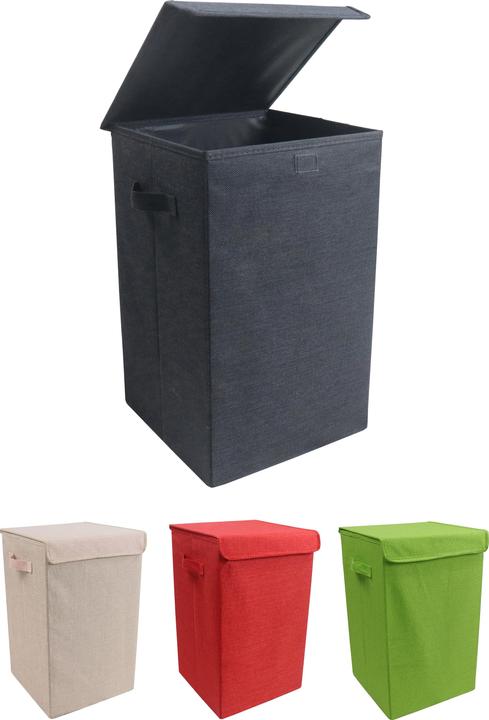 Image du produit VCM Panier à linge Boîte à linge en tissu avec couvercle Dreso M
