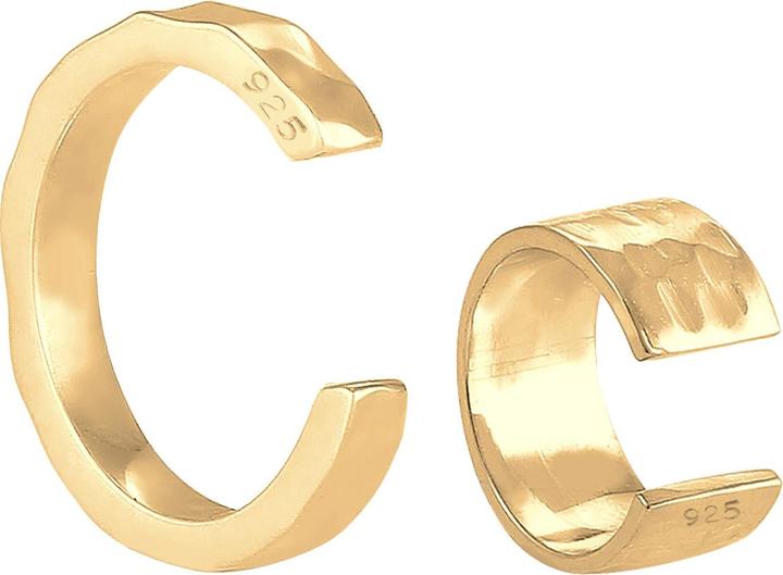 Produktbild Elli Ohrringe Earcuff Set Geo Look Gehämmert Organic 925 Silber (925er Sterling Silber)