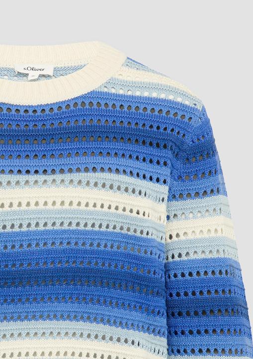 Produktbild S.Oliver Strickpullover Ajour-Pullover aus Baumwollmix (48)