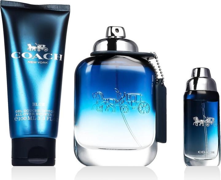 Coach Blue EDT 100 ml + EDT 15 ml + Shower Gel 100 ml - Gift Set (Perfume set)