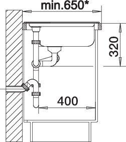 Actual product image Blanco Delta-IF (Fitted sink with draining board, 105.60 cm, 57.50 cm)