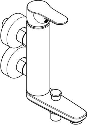 Produktbild Kludi WF u Brause-Einhandmischer OBJEKTA DN 15 Ver Blockarmatur Stm 75mm chrom