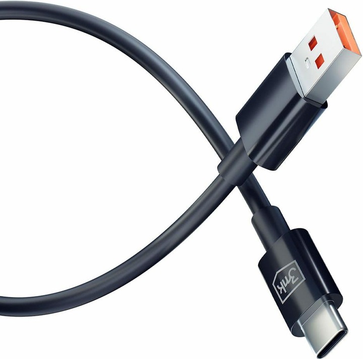 Actual product image 3MK Hyper Cable USB-A - USB-C 1.2m 5A Czarny/Black (1.20 m)