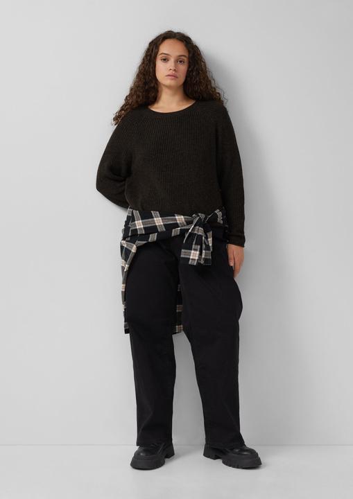 Produktbild S.Oliver Strickpullover Melierter Strickpullover mit Raglanärmeln (46)