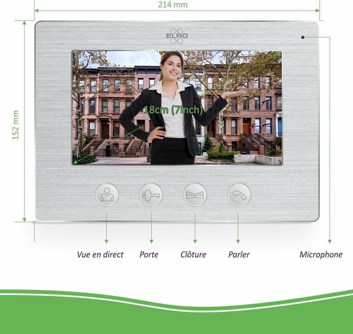 Productafbeelding Elro DV477IP4 Wifi IP Video Deur Intercom - 4 Appartementen - met 4x 7 inch kleurenscherm - Kleuren