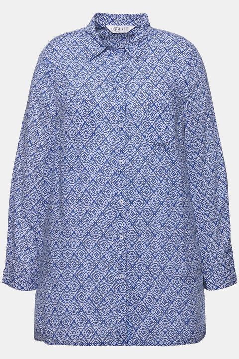 Actual product image Studio Untold Geometric Print Button Down Blouse (42, 44)