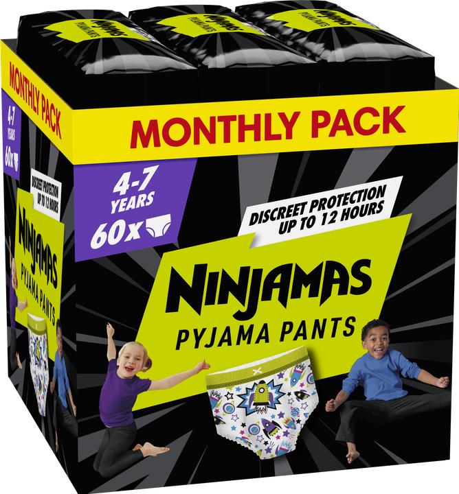 Image du produit Pampers Ninjamas (Taille M, Pack mensuel, 60 pcs)