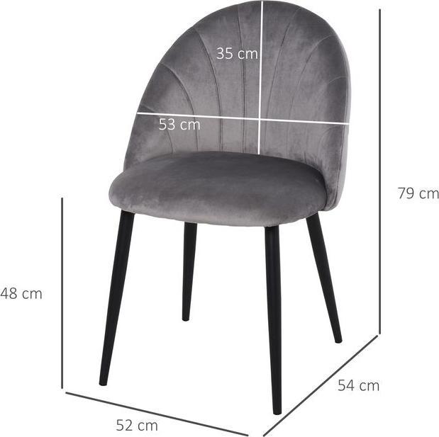 Immagine prodotto Swisshandel24 Esszimmerstühle 2er Set Küchenstuhl Wohnzimmerstuhl Polsterstuhl Bürostuhl mit Rückenlehne Skandi-De