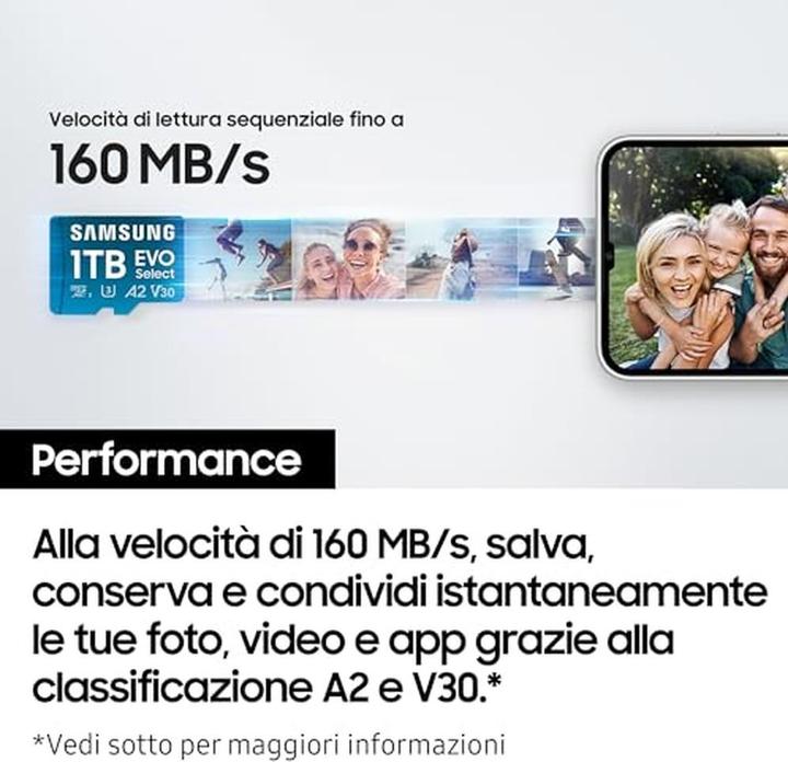 Produktbild Samsung MB-MC1T0SA/EU EVO Plus 1TB microSD-Karte + SD-Adapter (1000 GB, microSDXC, U3, UHS-I)