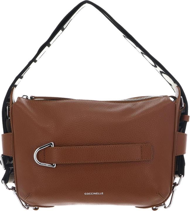 Actual product image Coccinelle Gretel Ribbon Crossbody Bag Grained Leather