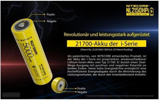Actual product image Nitecore NL2150HPi