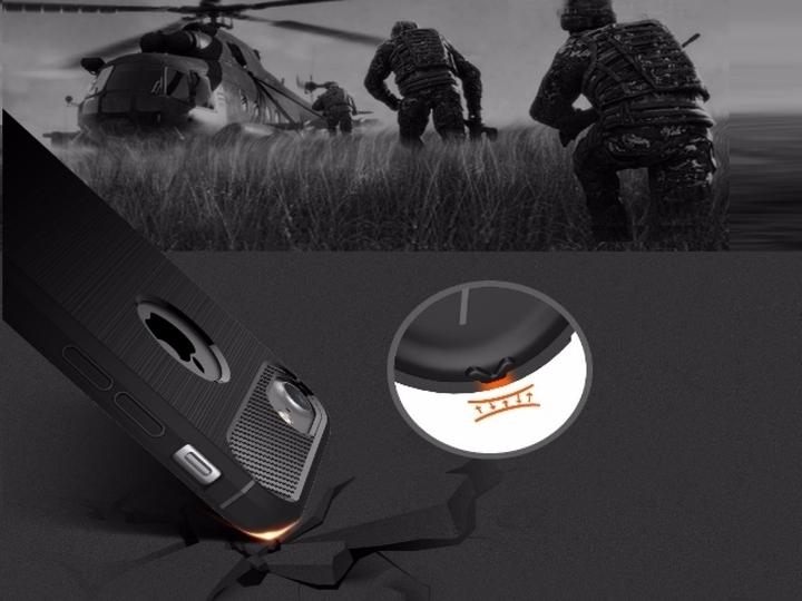 Produktbild Screenguard Apple iPhone 7 Hülle Carbon Brushed Soft TPU (Apple iPhone 7)