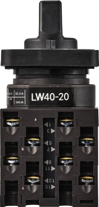 Actual product image Tru Components TC-LW40-20 D404/4A48I Nockenschalter 20 A 690 V 2 x 45 ° Schwarz