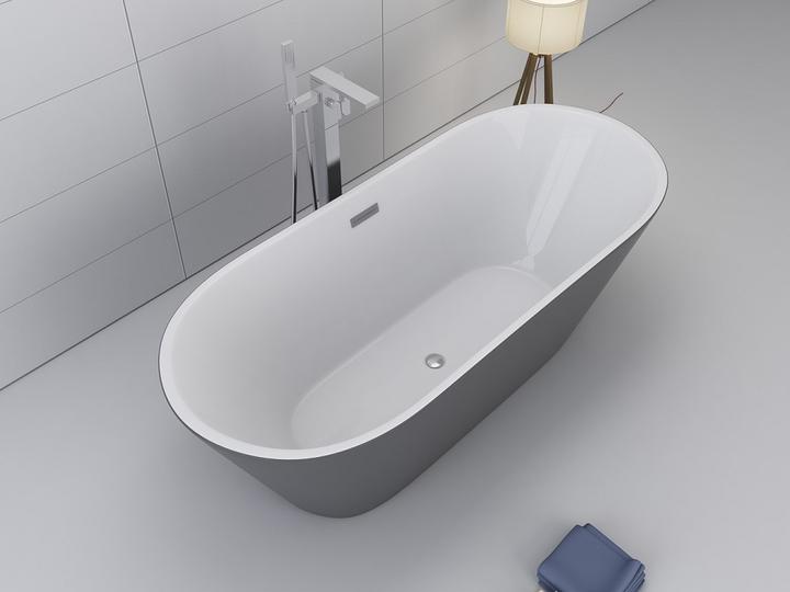 Produktbild Jet-Line Badewanne DEHLIA grau freistehend 1700x800 Bad Ausstattung (170 cm, 80 cm)